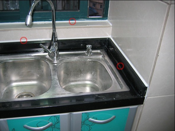 厨房洗碗池一圈玻璃胶发黑、老化、漏水怎么办