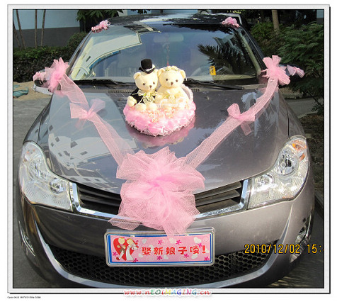 卡通婚车,时尚花车装饰全套 精品饰品 beihai365.com 高清图片