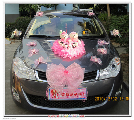 卡通婚车,时尚花车装饰全套 精品饰品 beihai365.com 高清图片