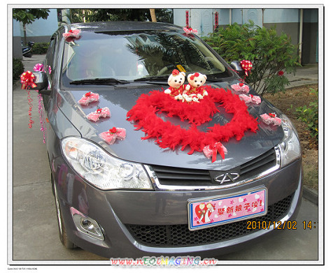 卡通婚车,时尚花车装饰全套 精品饰品 beihai365.com 高清图片