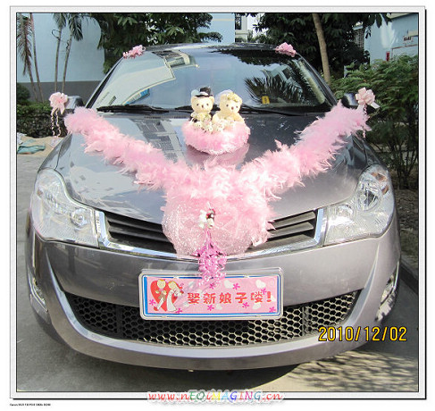 卡通婚车,时尚花车装饰全套 高清图片