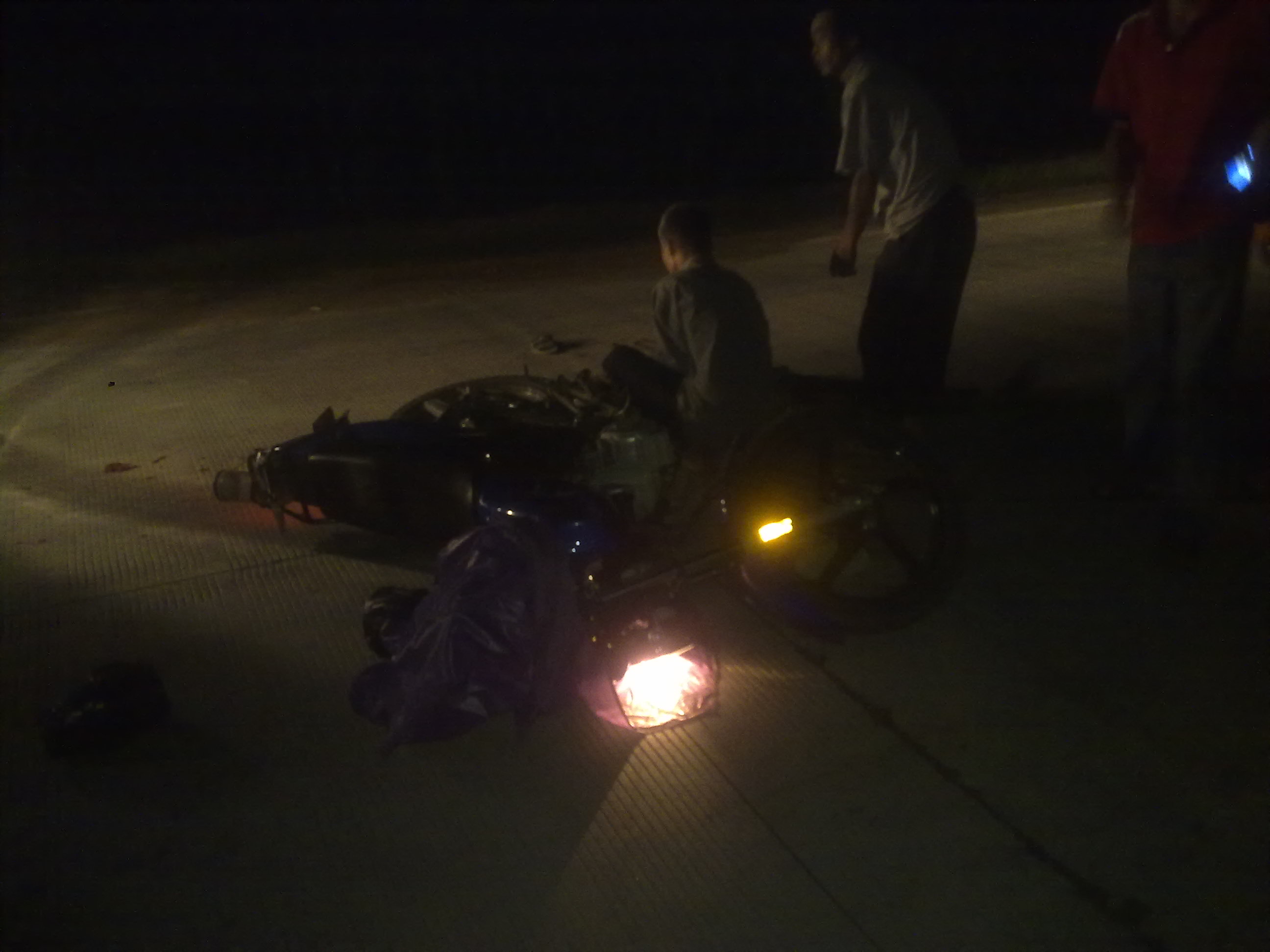 昨天晚上8点多本人在合浦石康镇见过最严重的