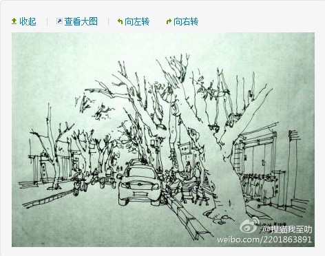 我来转一组一个北海建筑师的微博里的北海速写照,有我们熟悉的茶亭路