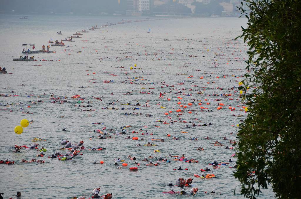 北海游泳协会赴台湾参加30届万人泳渡日月潭活动归来