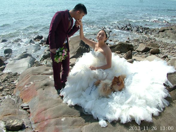 2013年11月26日沙雕之后游冠头岭,在此拍婚纱