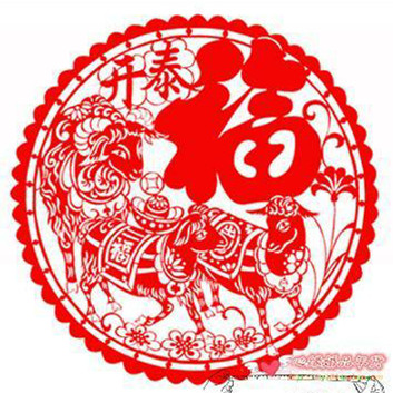剪纸贴在门上图片