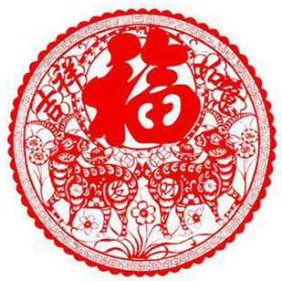 剪纸贴在门上图片