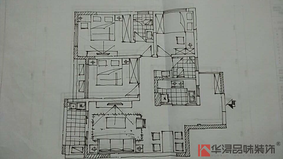【华浔压轴设计登场】这样的平面手稿方案【工装,家装平面方案】