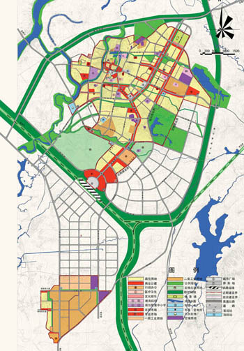 [贴图]合浦县城廉州2006-2010年的城市规划图; 建立北海区域经济功能图片