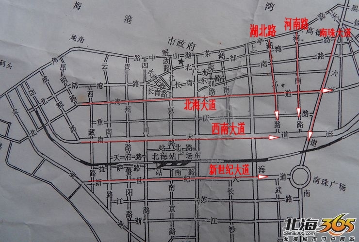 北海城区干道完整线路图完整版 (您知道澳门路