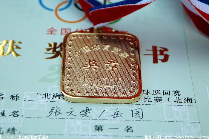 [06.4.23]全国女子沙排赛北海站决赛盛况(冠军