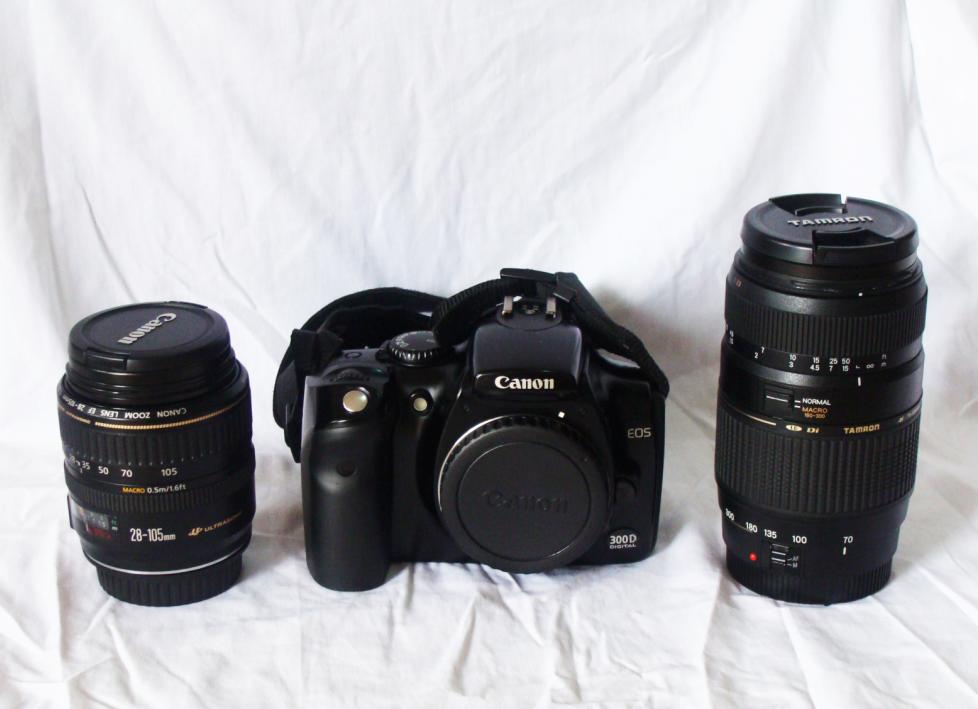 转让:佳能EOS300D一机两头全套,900元-数码