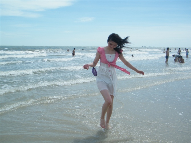 银滩随拍美景与<em>美女</em>-色影沙龙-<em>北海</em>365网(beih