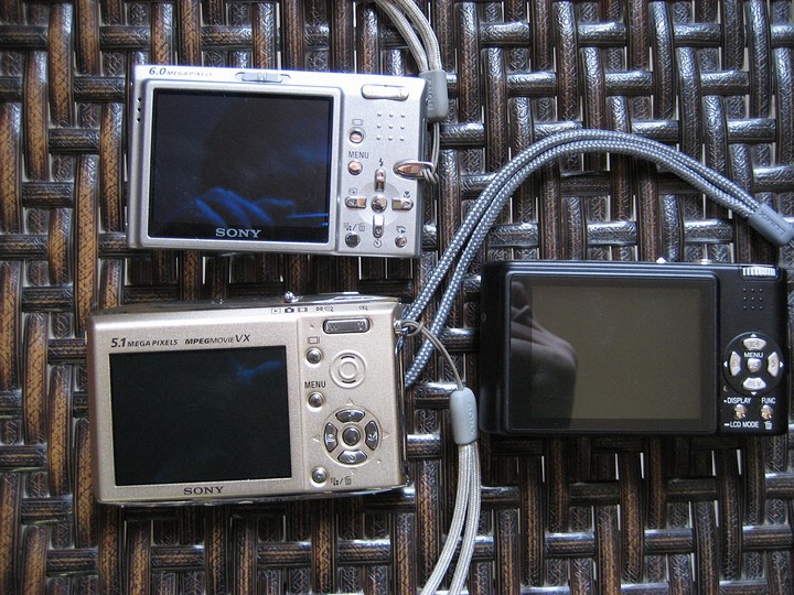 佳能IXUS 850IS、70、55,索尼T20、10、T9、