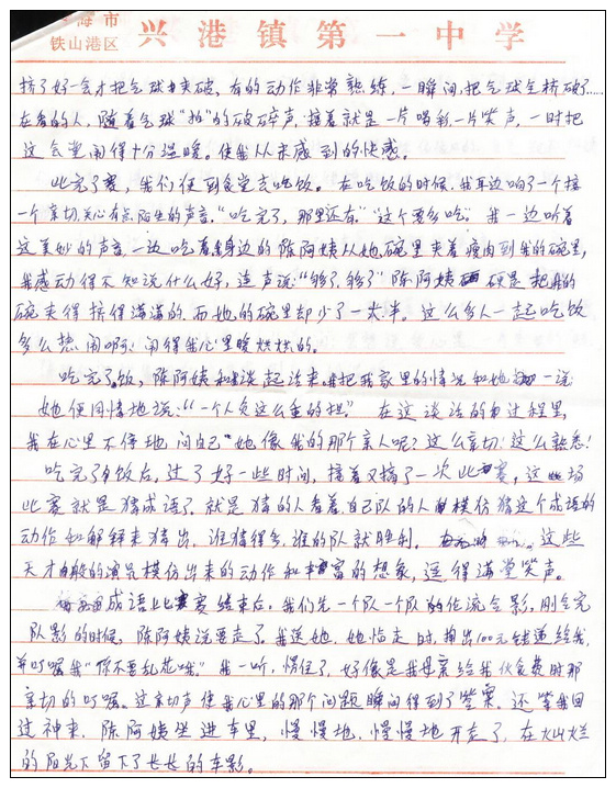 我与志愿者作文比赛(铁山港赛区)作品评选(已