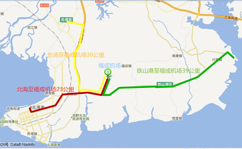 一个机场对于北海的发展相当关键,福成机场辐射北海城区,合浦县城