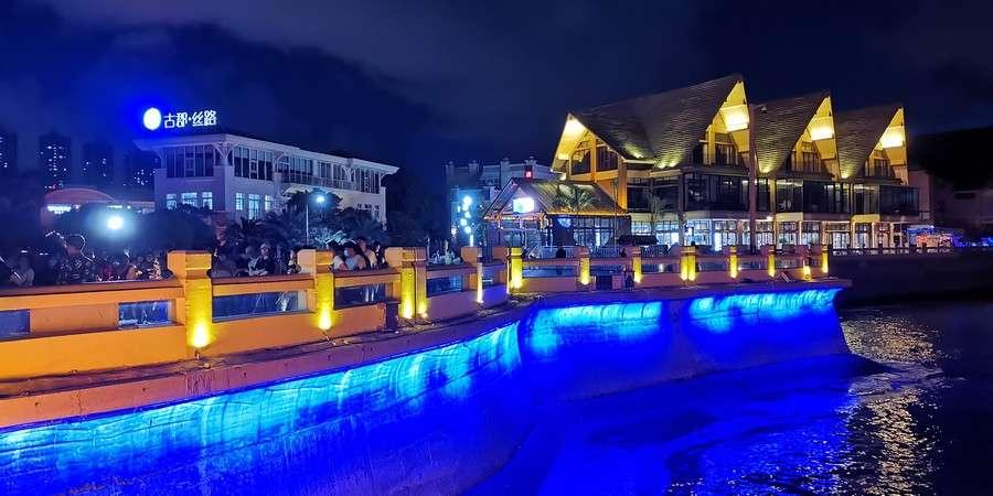 傍晚-外沙岛栈桥广场风光-人文风光-北海365网(beihai