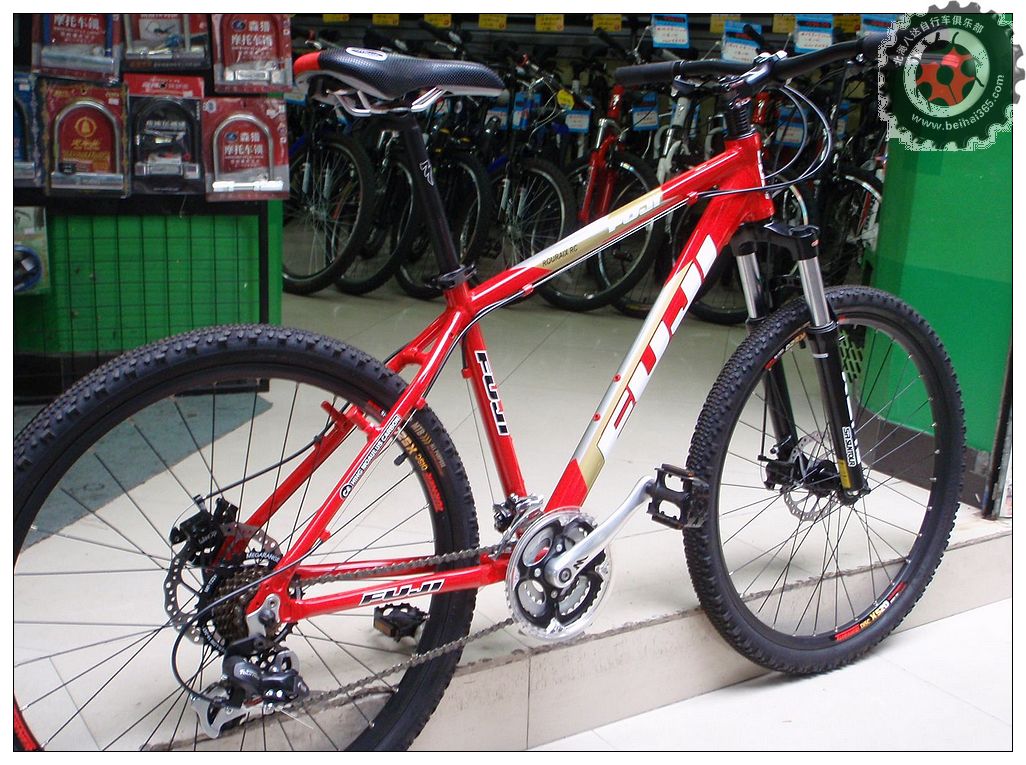 (diy)fuji红色21速碟刹山地车