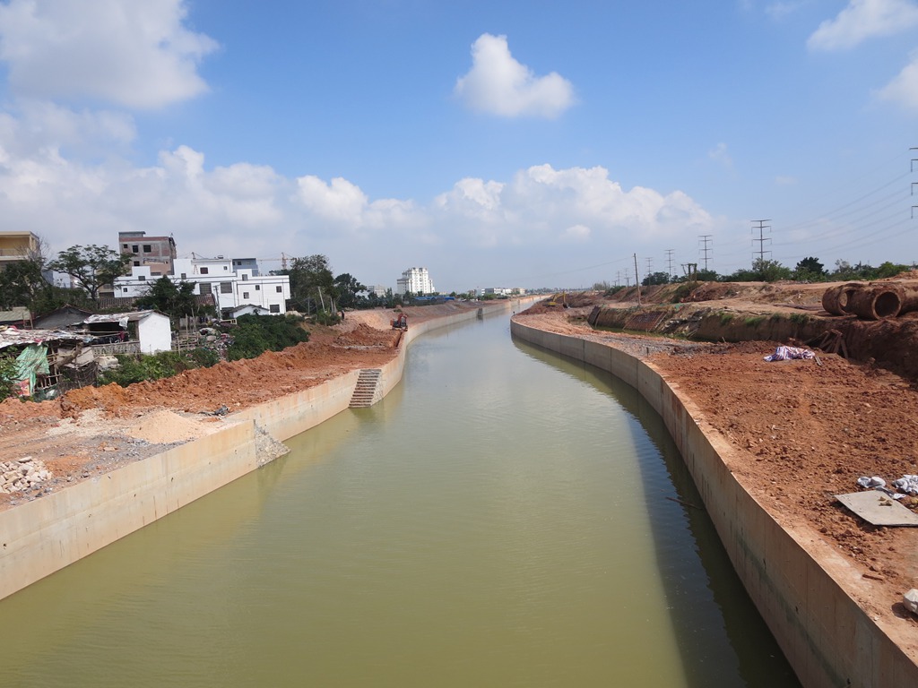 铁路北排水明渠已基本建成排洪排涝的同时让北海又添一景多图