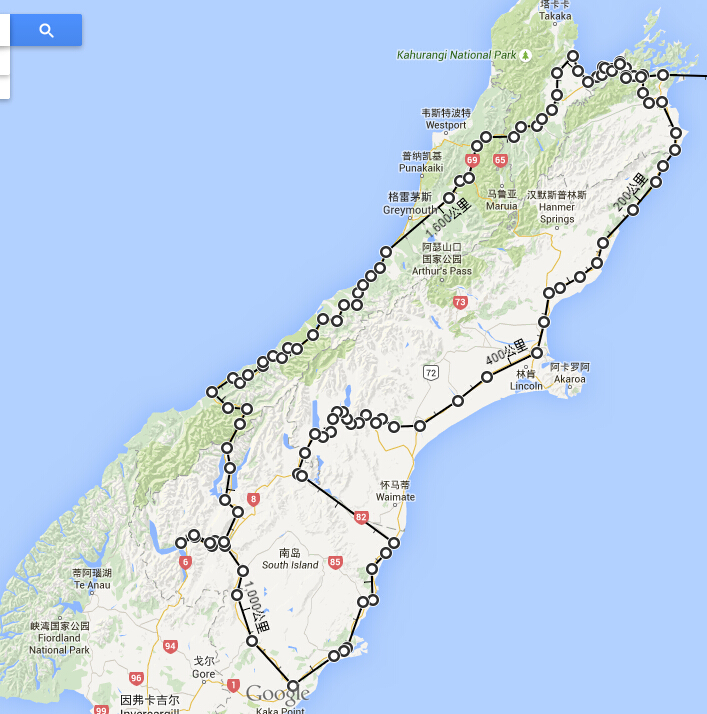 南岛自驾路线,由于新西兰位于南半球,南岛靠近南极,比北岛寒冷,现在已