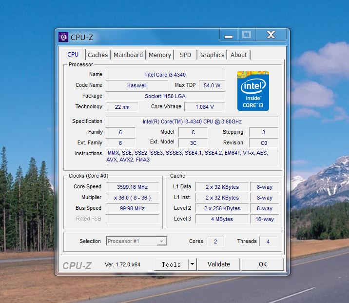 出个i3 4340 3.6g cpu三级缓存4m