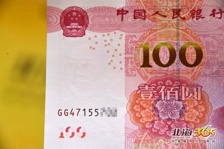 100元人民币水印图片