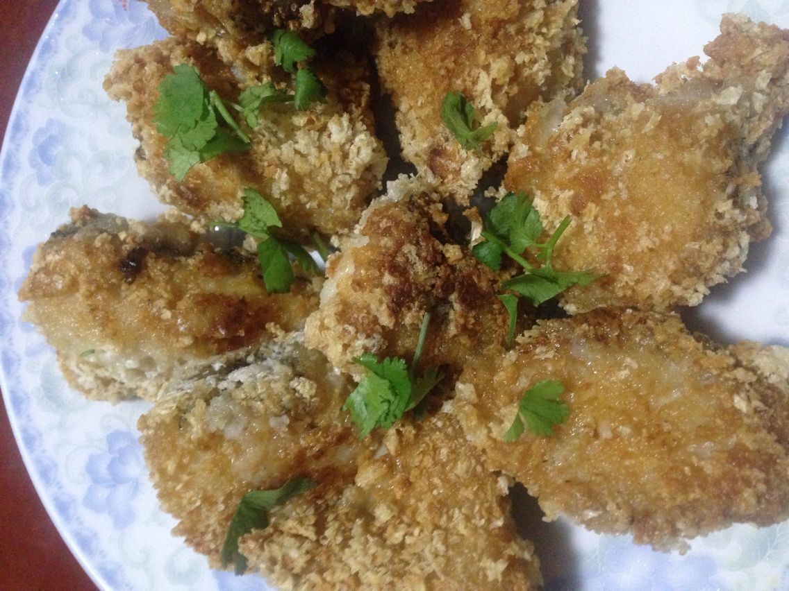 面包糠炸石斑鱼