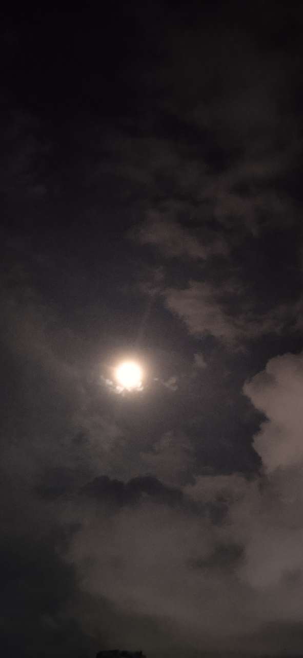 初二的月亮实拍图片