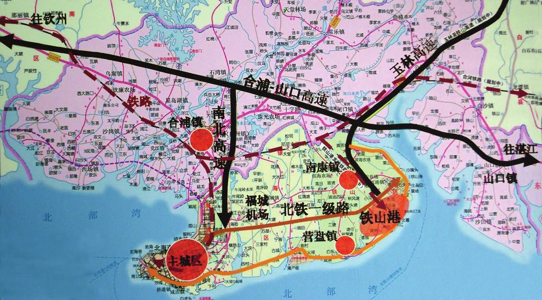 合浦县城地图图片