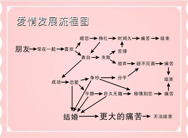 爱情发展流程图抖音图片