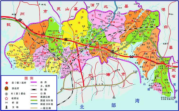 合浦县城地图图片