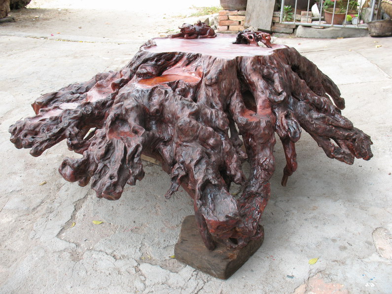 转让:荔枝木根雕茶几(已上新图)