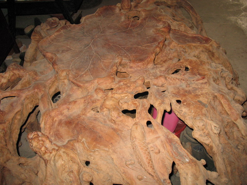 转让:荔枝木根雕茶几(已上新图)