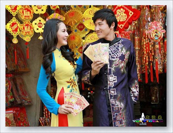 越南旗袍美女(迎春盛装)