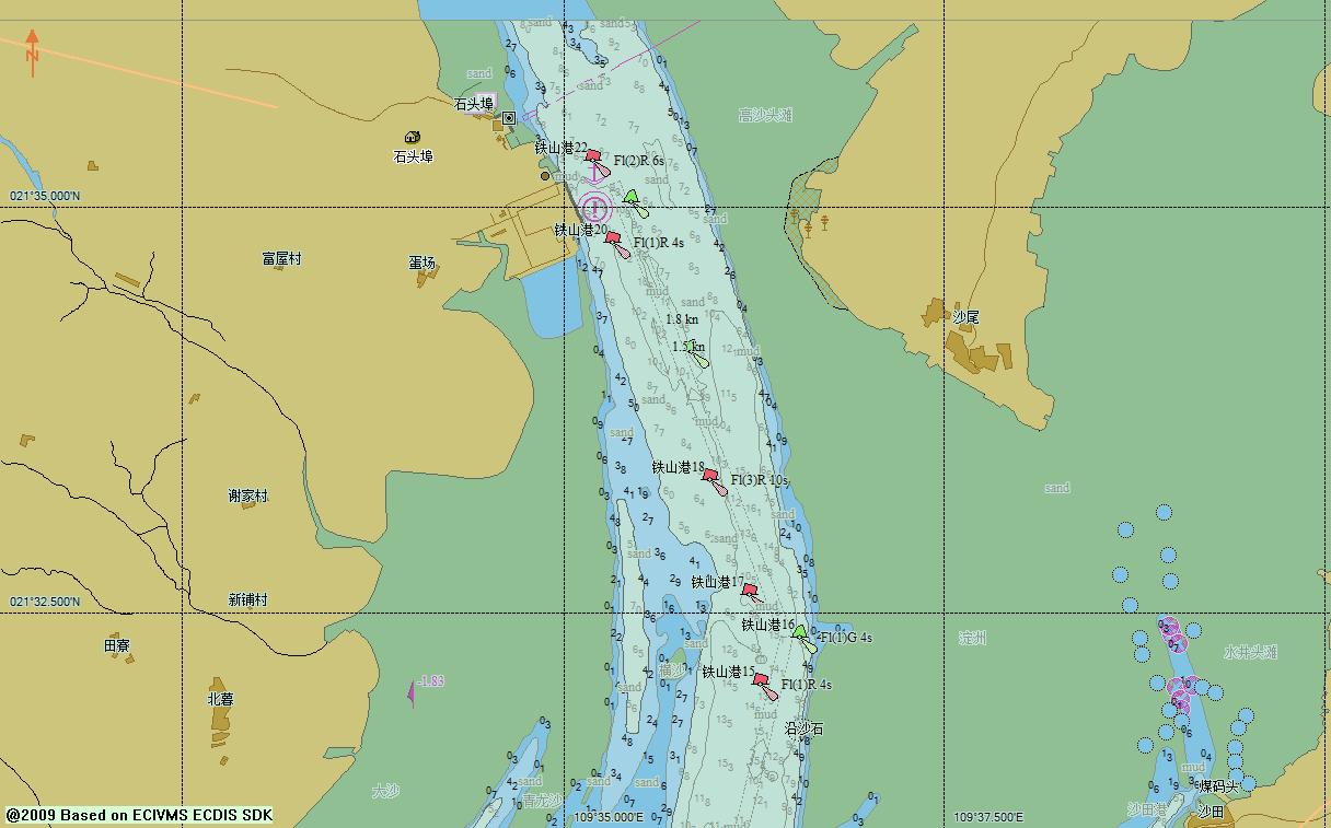 鐵山港相關海圖