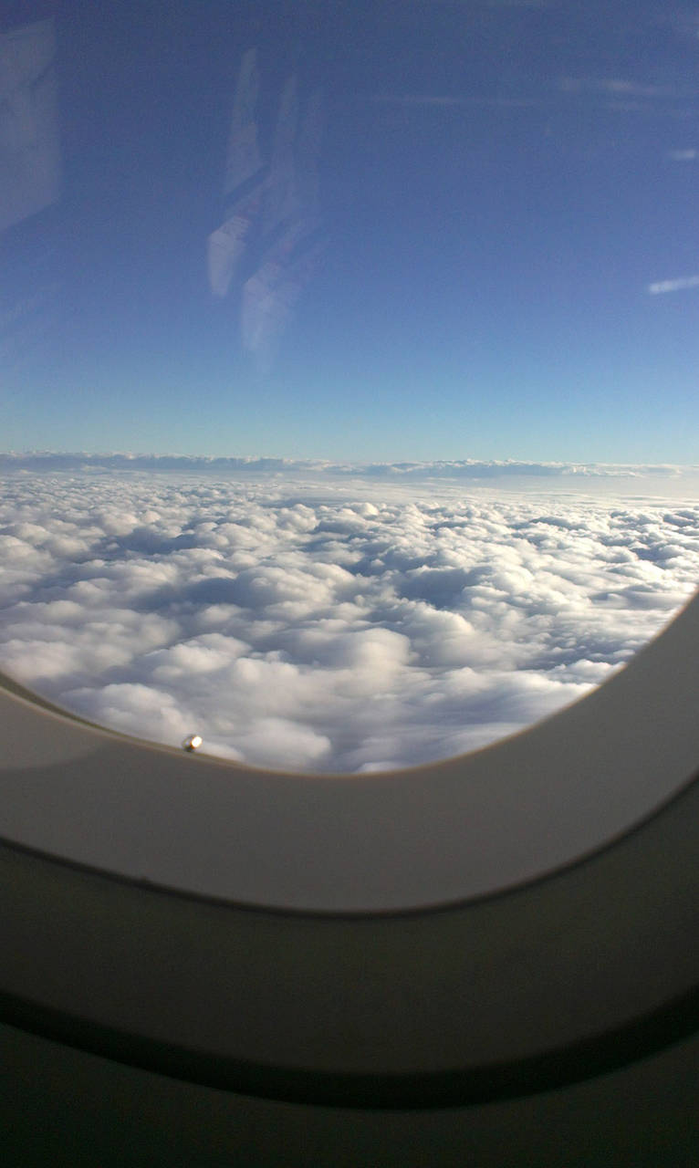 在飞机上看天空,特别美!