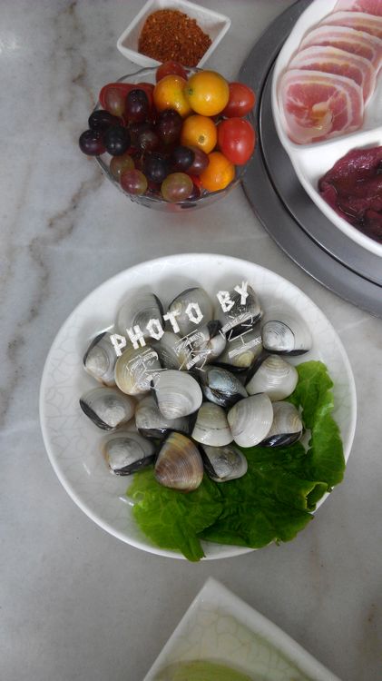 套餐还有水果和螺,这个不确定是什么螺.白鸽螺?