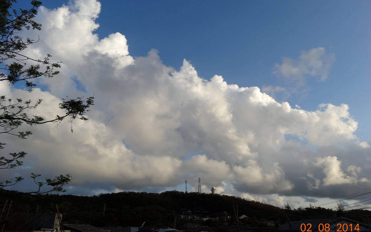 七夕節,北海天空異常透明,肉眼可以看到潿洲島