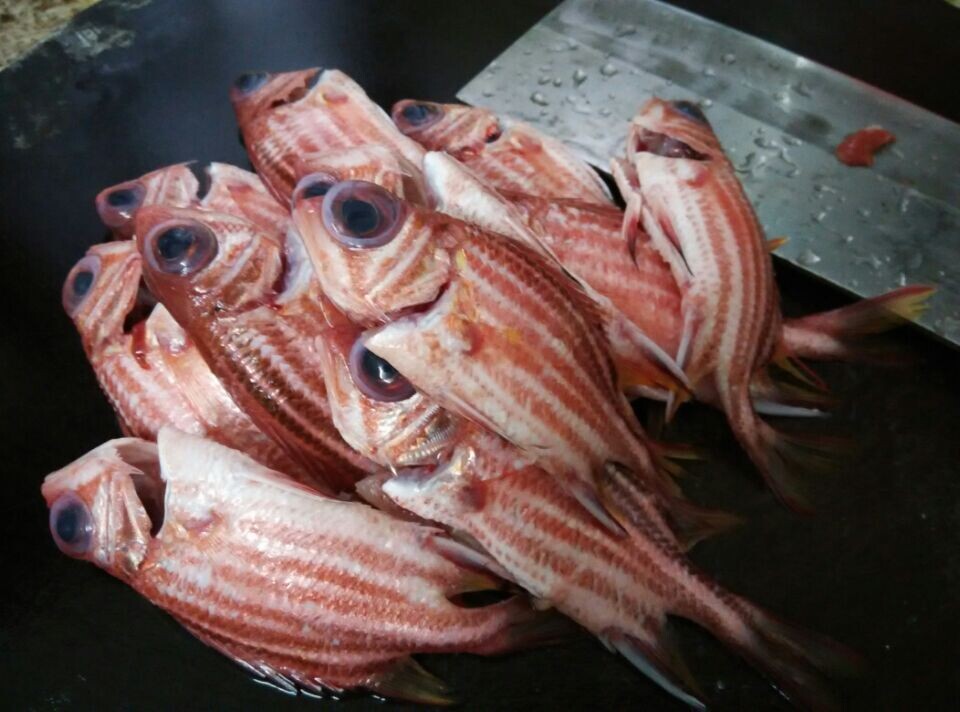 感觉脑袋被门夹了,剩下的菜,飞一般的买了就闪人 红丁公煮汤,整理好鱼