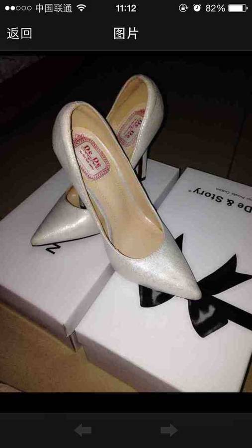 装韩版尖头34码高跟鞋