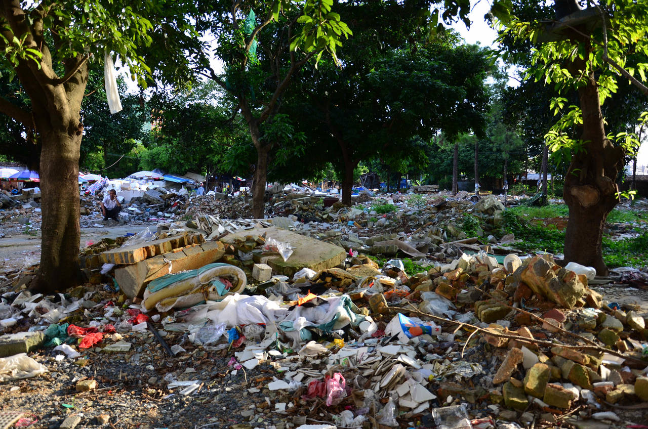 垃圾遍地,恶臭难闻,西藏路带状公园还能养牛?