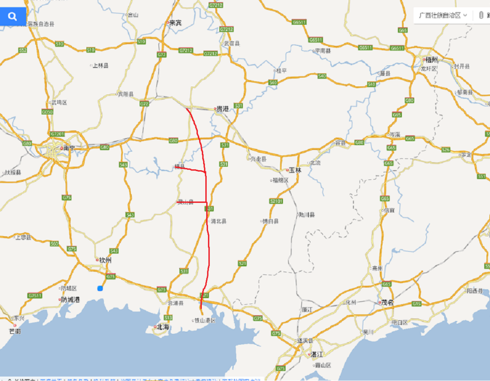 北海时事开讲 帖子               此线路沿线桂中桂东南工业基础较好