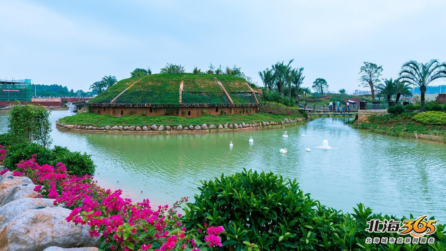 开盘在即实拍三千海桃花岛组团工程进度岛主茶坊内部景观已经呈现