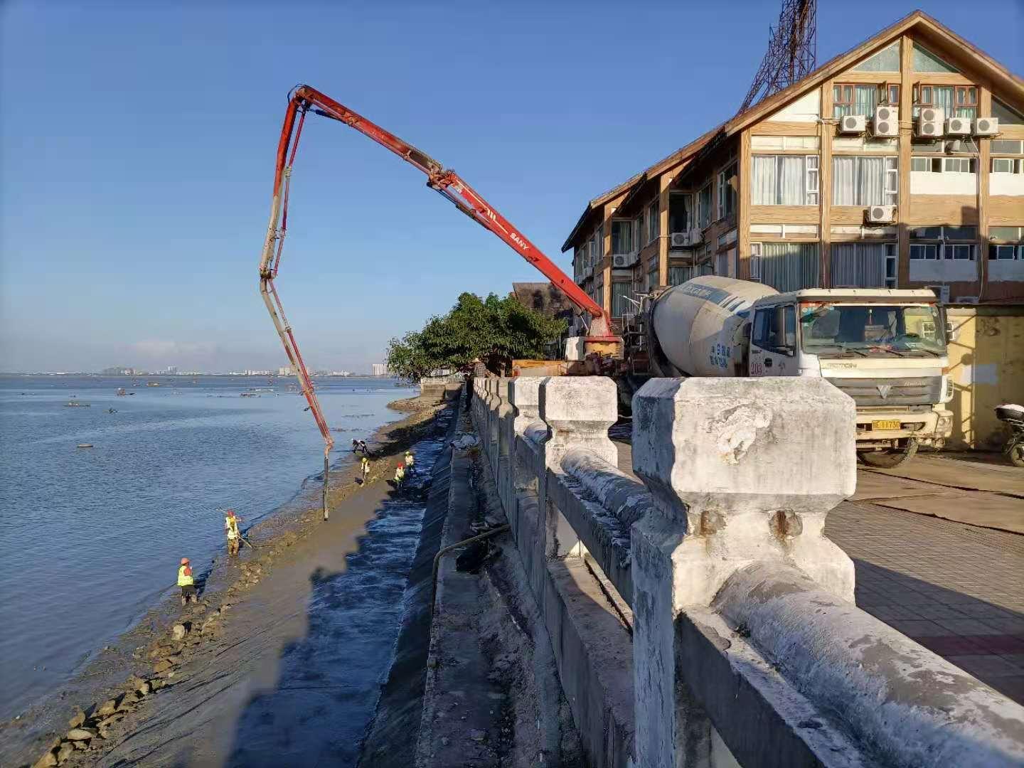 加固海堤护坡154m北海网红外沙岛拍照散步更安全